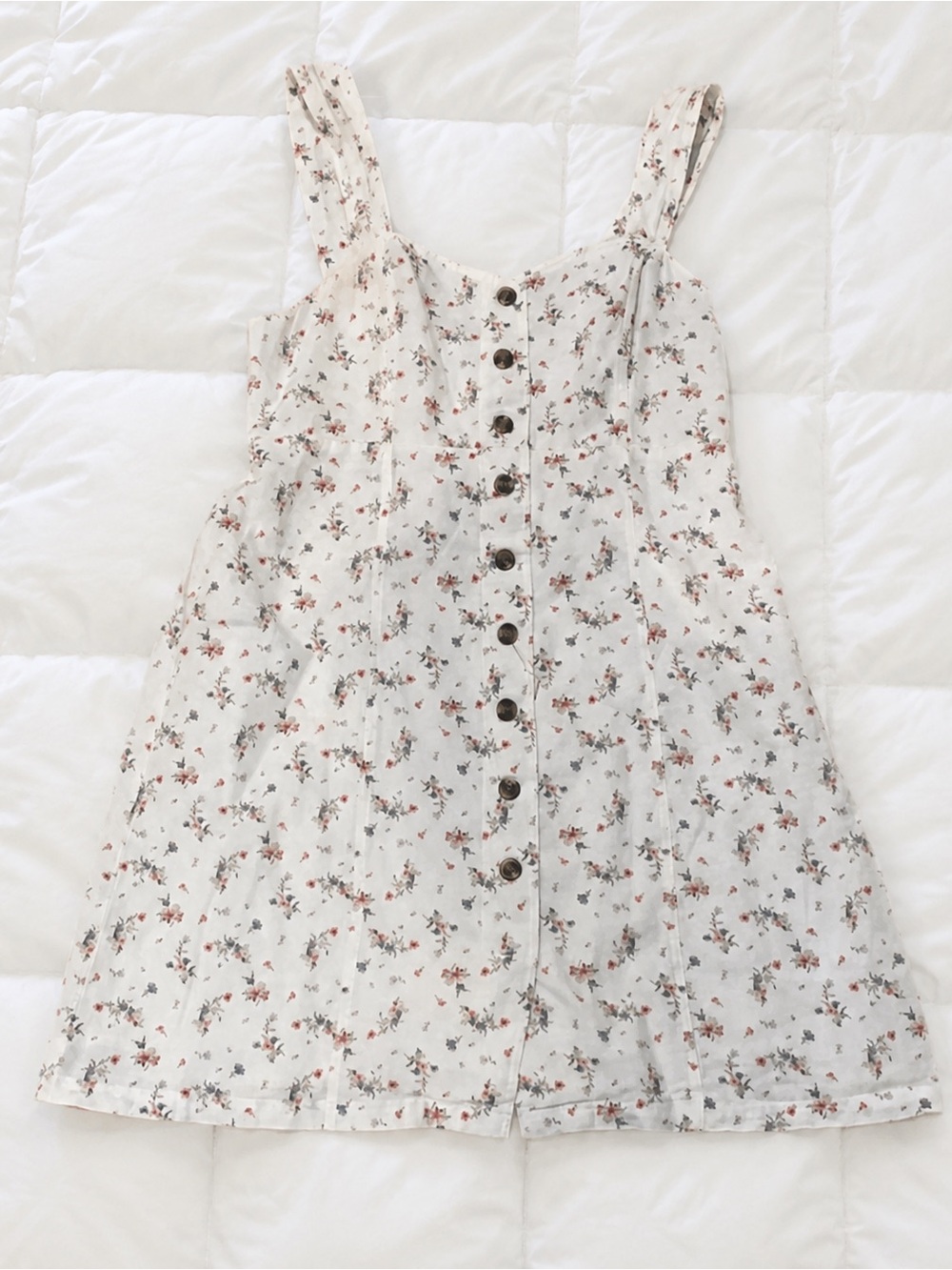 American Eagle Small Floral Button Front Mini Dress Cottagecore - Picture 2 of 2